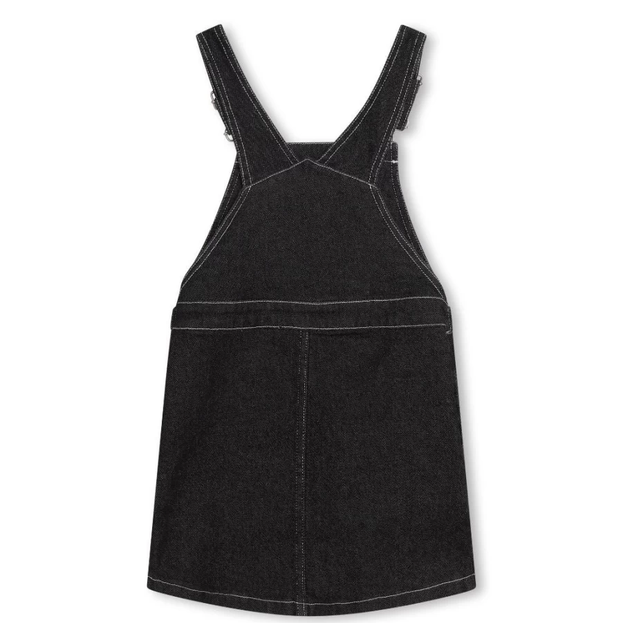 KIDS21 Black Kotora Denim Dress for Kids - Stylish & Comfortable Jeans Dress
