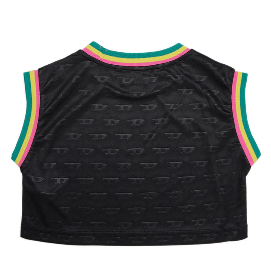 "KIDS21 Black Sporty Cropped T-Shirt for Active Kids"
