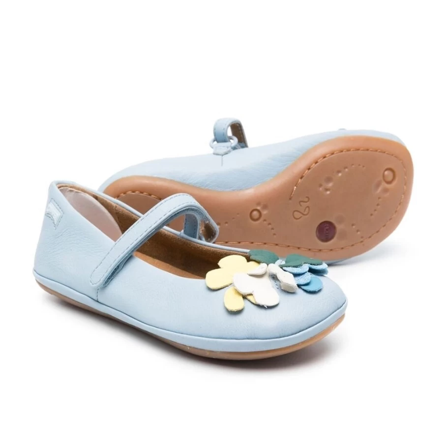 KIDS21 Blue Floral Mary Jane Shoes for Girls - Comfortable Kids Ballet Flats