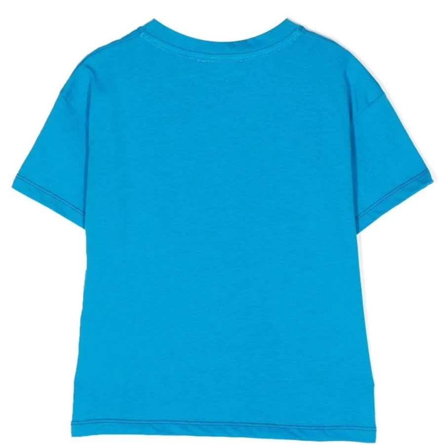 "KIDS21 Blue Contrast Stitch Short Sleeve T-Shirt for Kids"