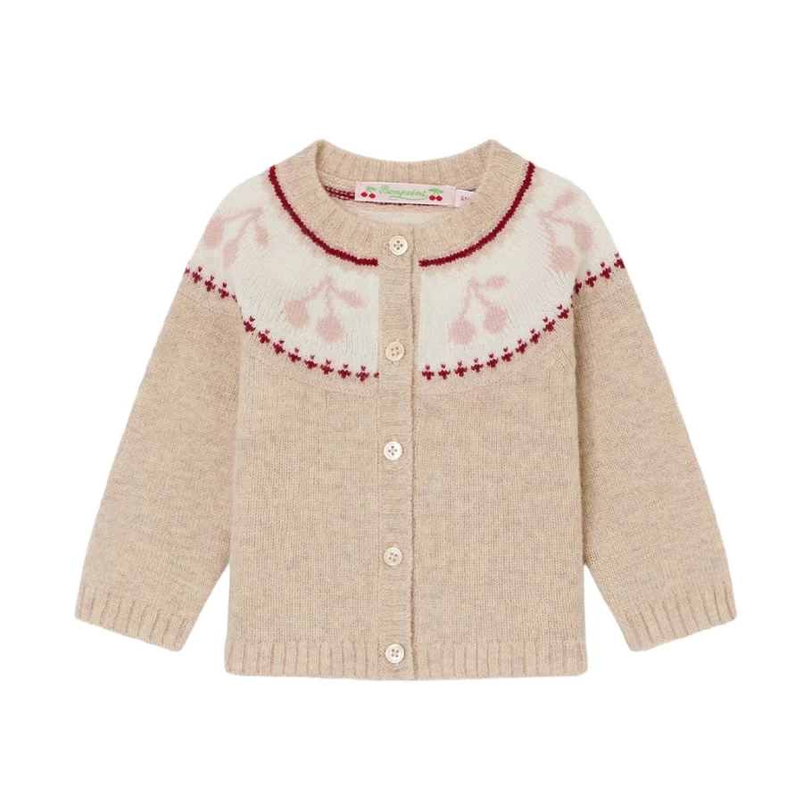 "KIDS21 Tatiana Beige Cardigan for Kids – Soft & Stylish Knit Sweater"
