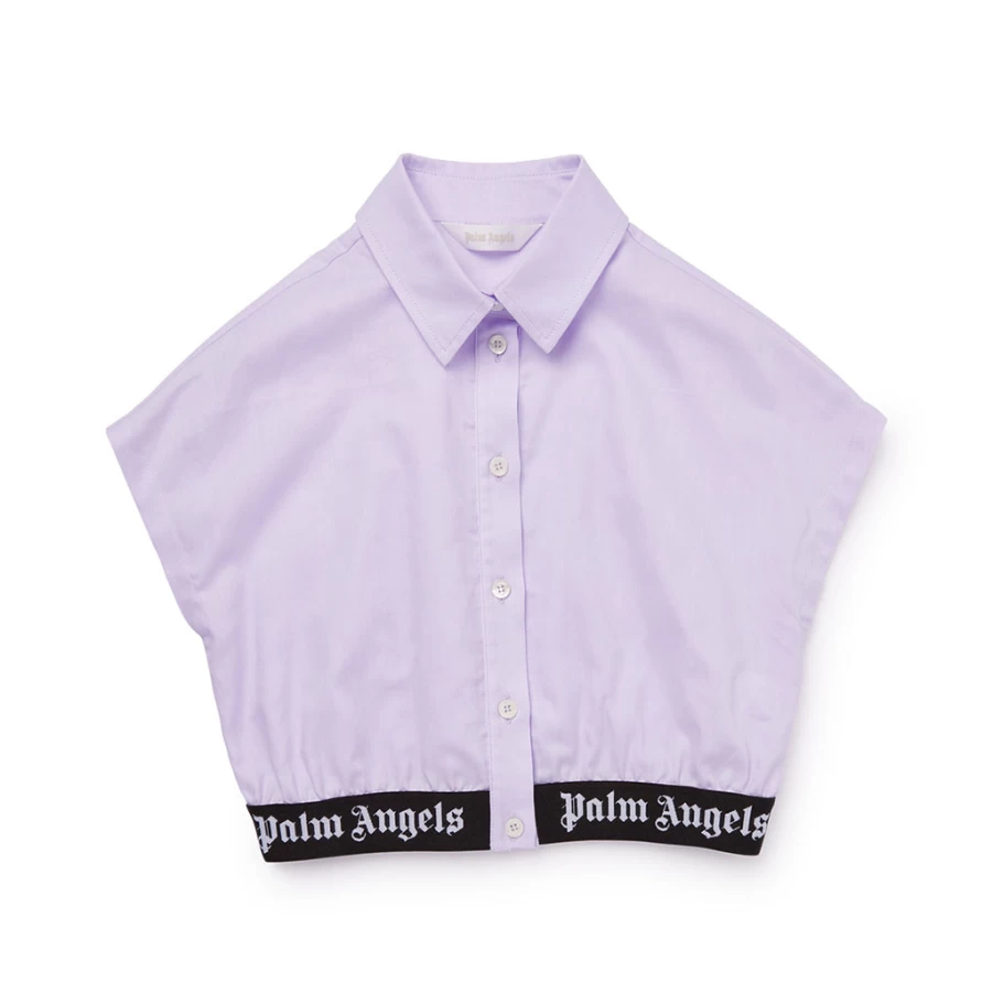 "KIDS21 Lilac Cropped Shirt for Women - Trendy Short Top"
