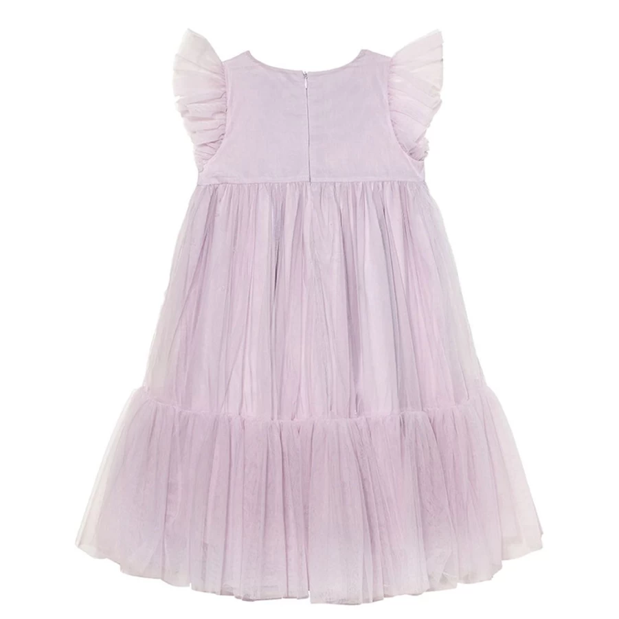 KIDS21 Purple Tulle Dress for Girls - Elegant Tres Chic Party Gown