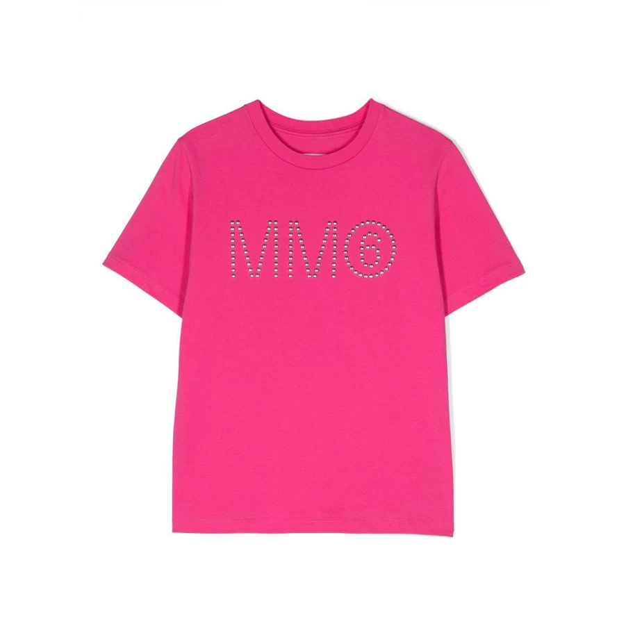 "KIDS21 Fuchsia Logo Short Sleeve T-Shirt for Kids - Comfortable Cotton Tee"