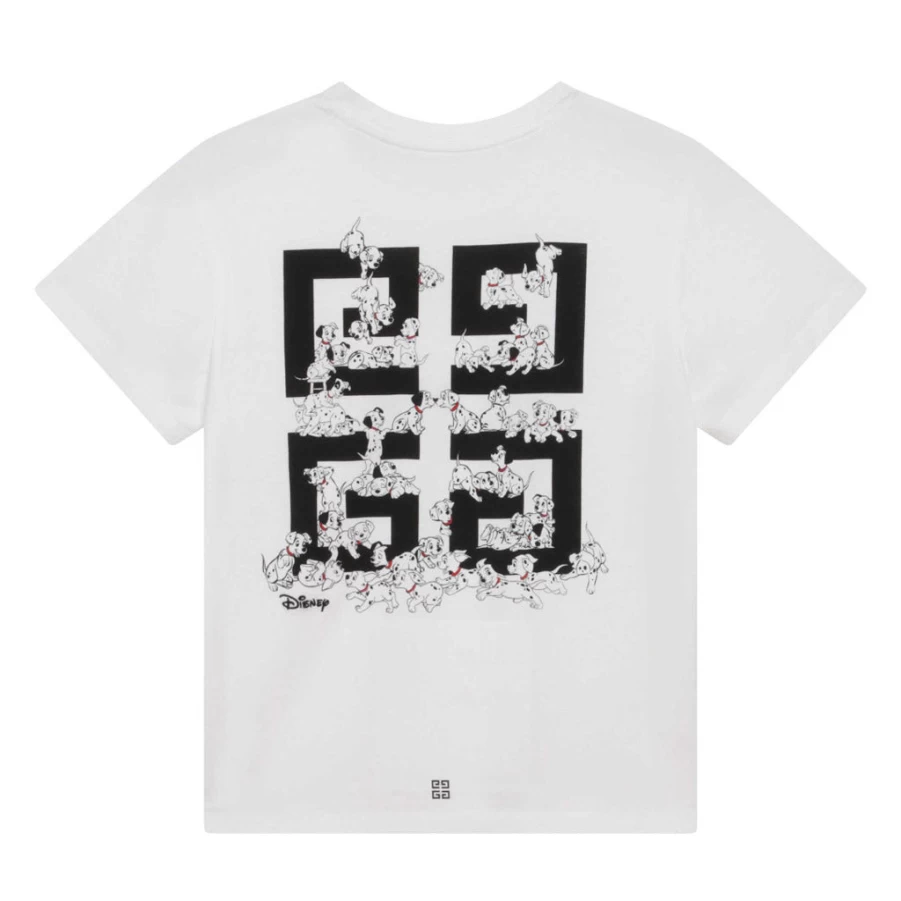 KIDS21 White Disney x Givenchy Inspired Short Sleeve T-Shirt for Kids