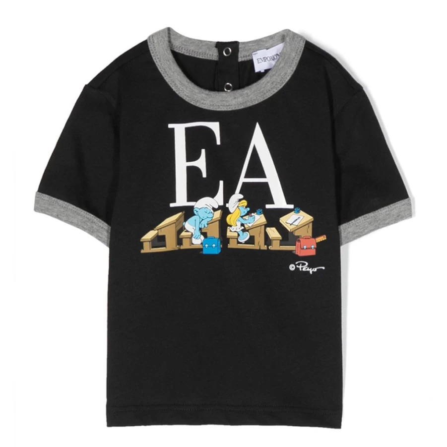 KIDS21 Navy Blue Smurfs Graphic T-Shirt for Kids - Official Licensed Merchandise