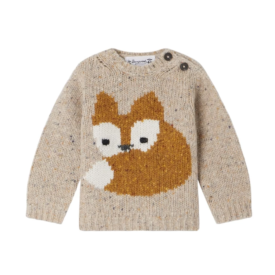KIDS21 Blumaro Beige Pullover Sweater for Kids