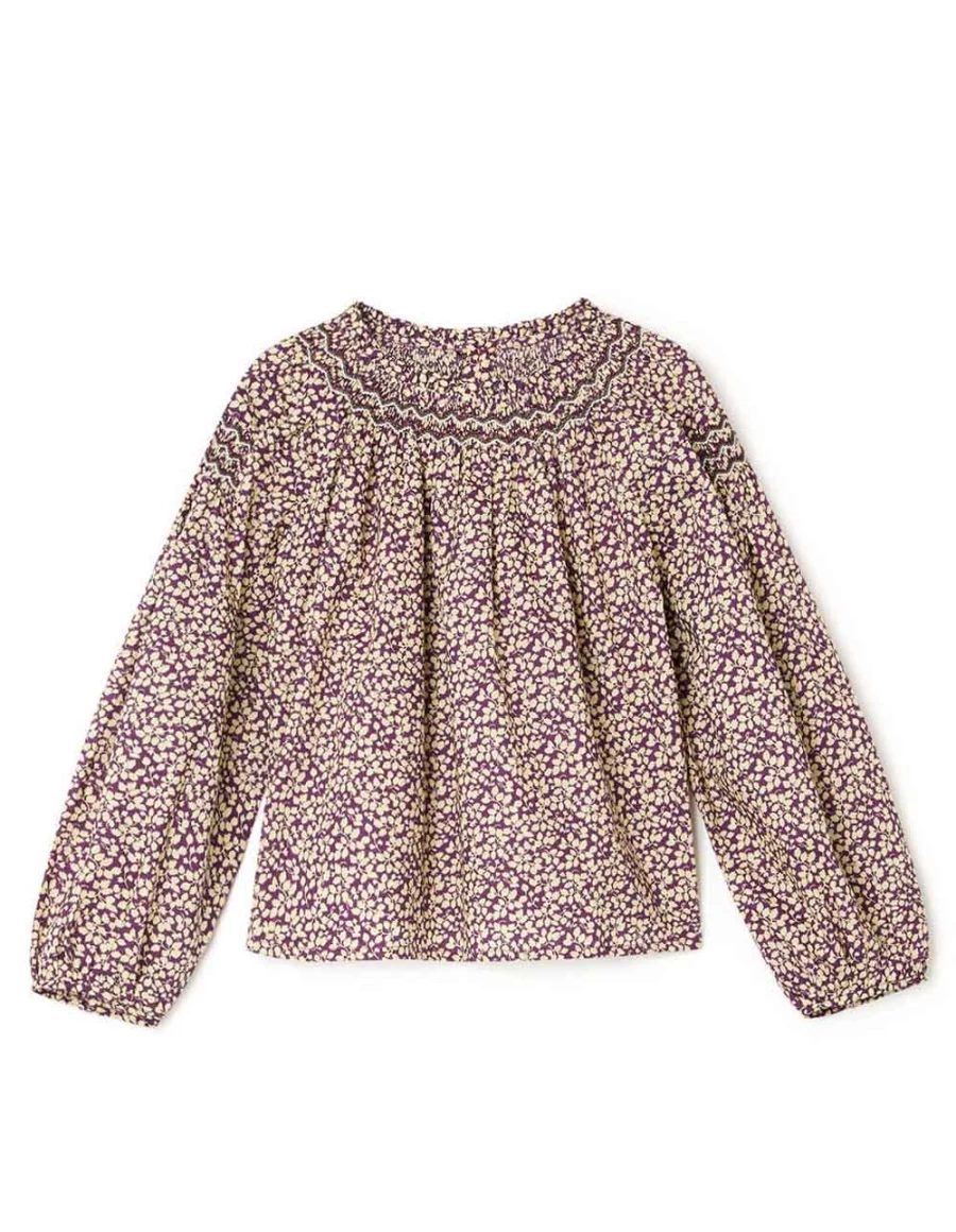 KIDS21 Liberty Blandine Blouse - Purple Floral Print Women's Top