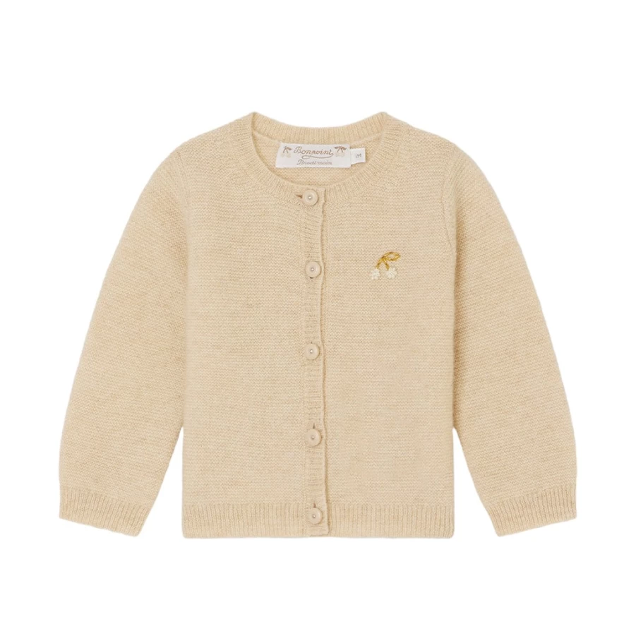 KIDS21 Beige Teyana Cardigan for Kids - Soft & Stylish Knit Sweater