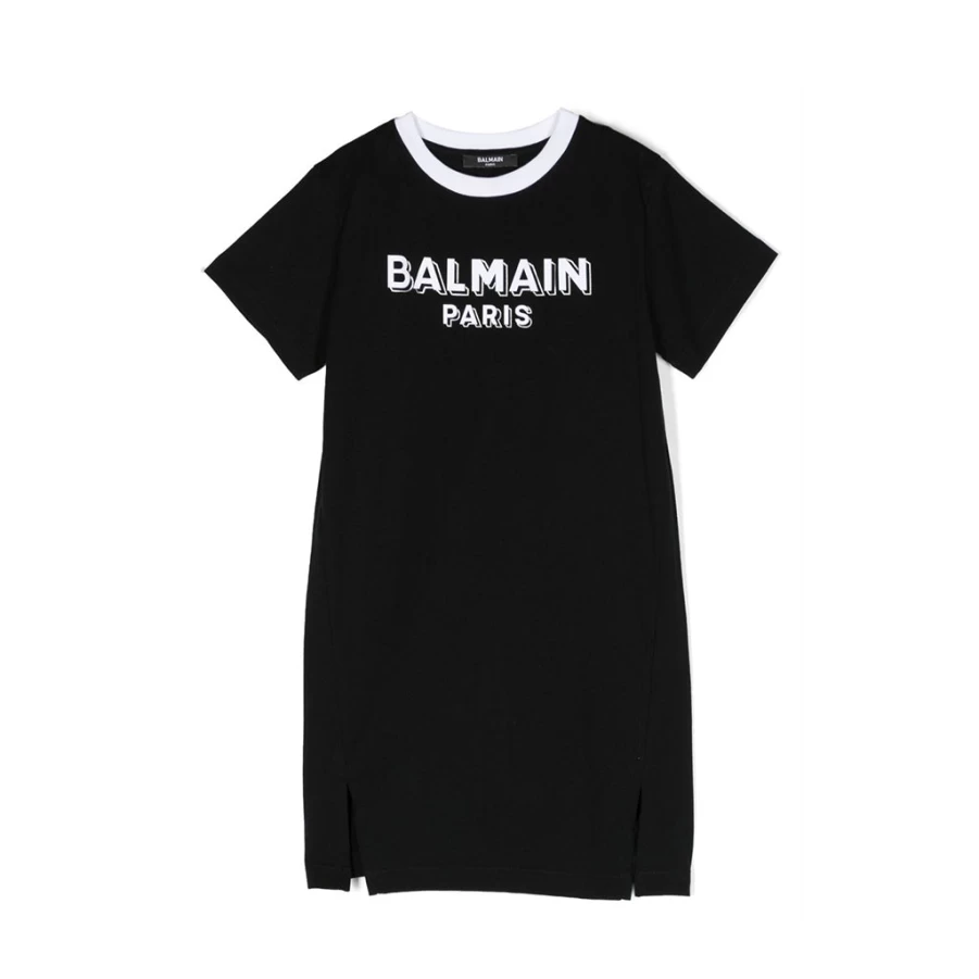 "KIDS21 Black T-Shirt Dress for Kids - Stylish & Comfortable Casual Wear"