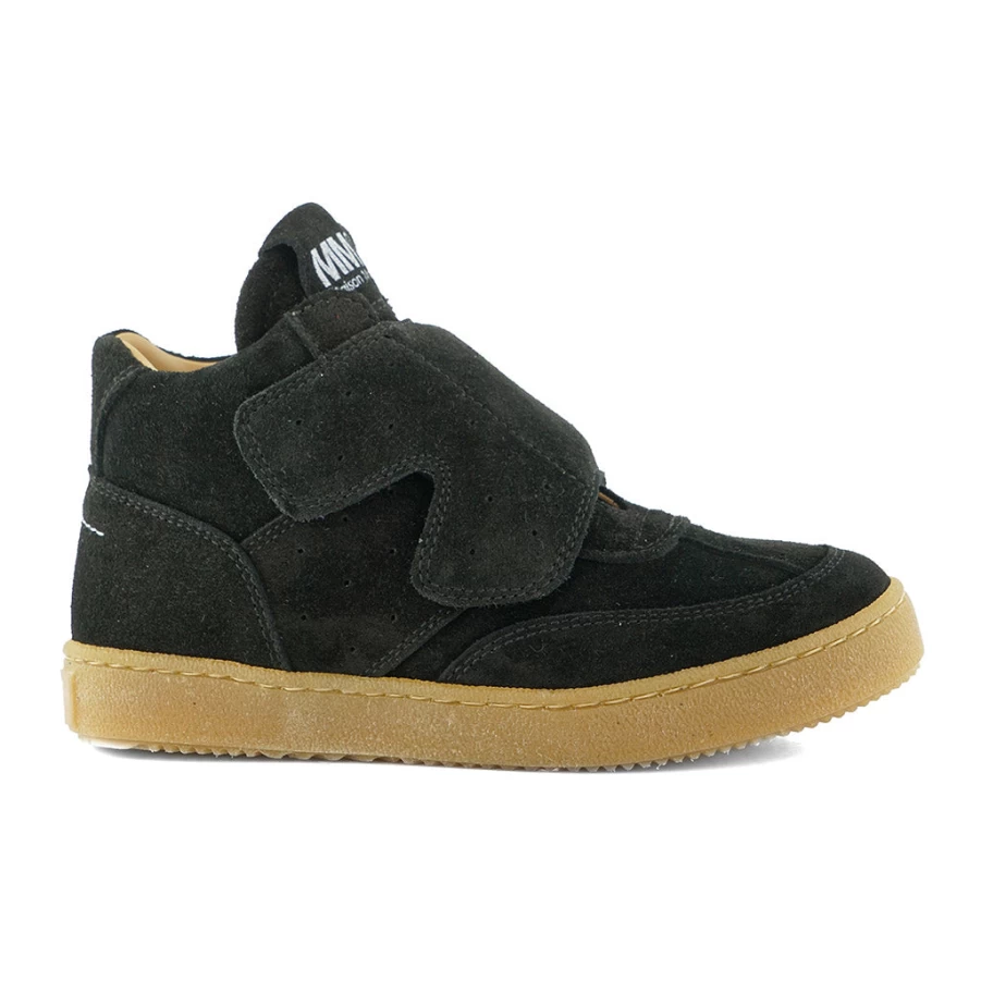KIDS21 Black Suede Mid Cut Trainers for Kids - Stylish & Comfortable Sneakers