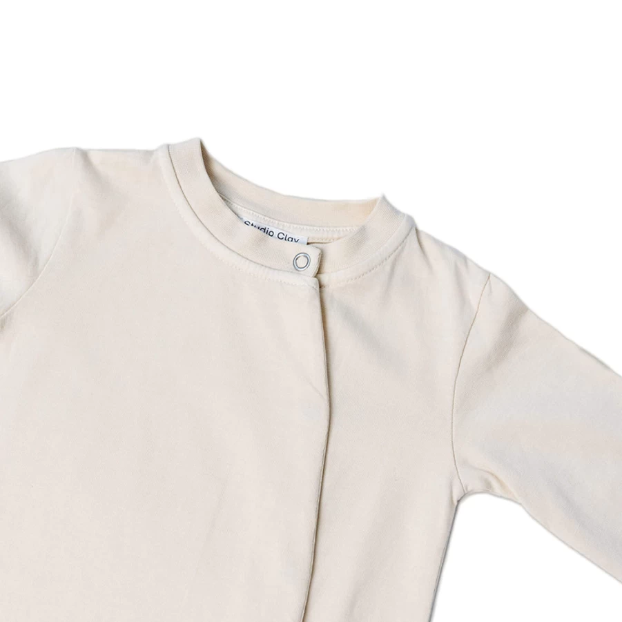 "KIDS21 Beige Baby Onesie - Soft Cream-Colored Infant Bodysuit"