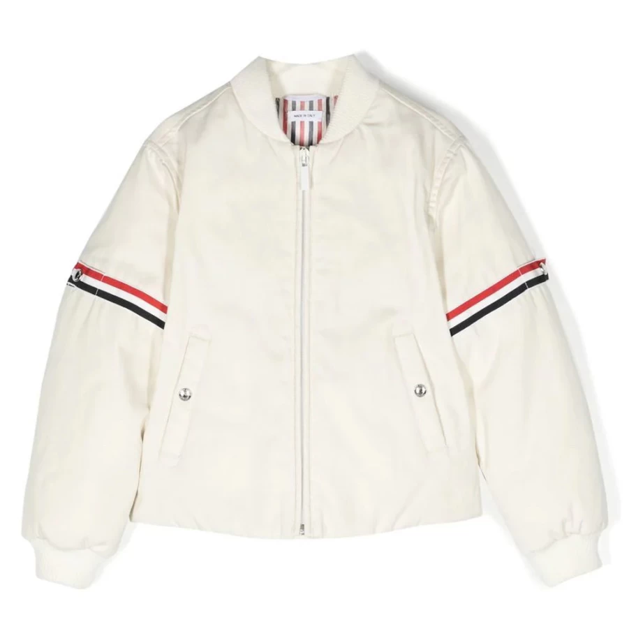 KIDS21 Ivory Down Bomber Jacket for Kids - Lightweight Warm Winter Coat