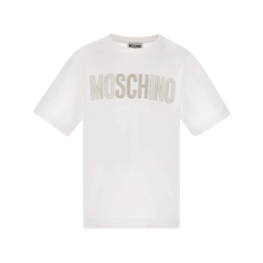 "KIDS21 White Bling Logo T-Shirt for Kids - Sparkling Graphic Tee"
