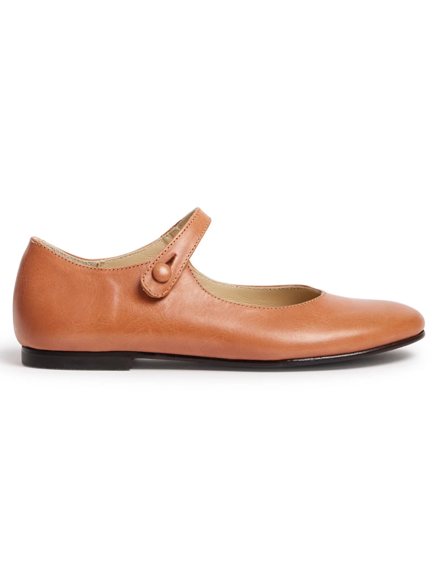 KIDS21 Brown Leather Mary Jane Shoes for Girls - Ella Classic Comfort Kids Footwear