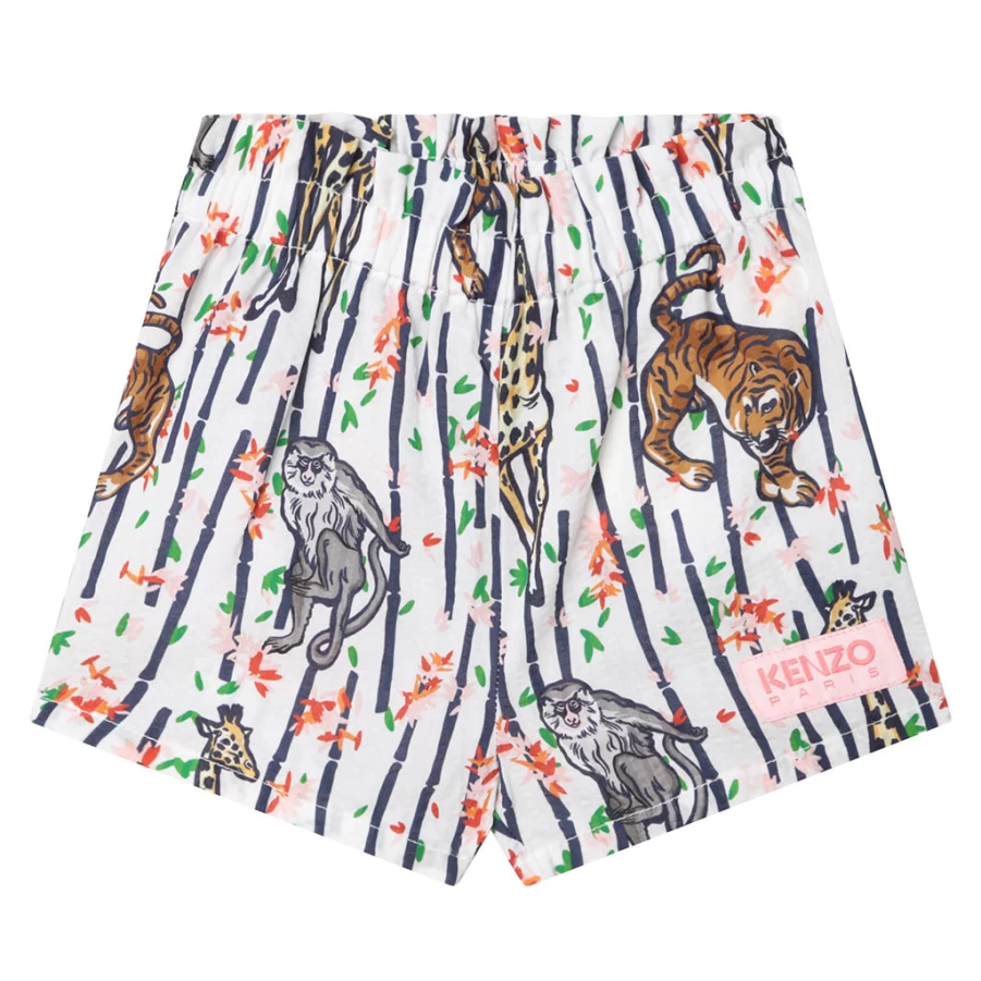 "KIDS21 Multi-Colored Bamboo Tiger Print Shorts for Kids – Soft & Comfortable"