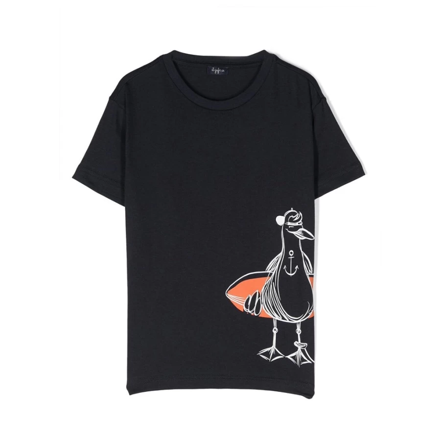 "Navy Blue Graphic T-Shirt for Kids by KIDS21 | Stylish & Comfortable"