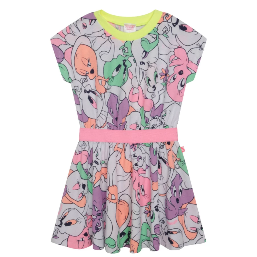 KIDS21 Looney Tunes X Billieblush Multi-Colored Kids Short Sleeve Dress
