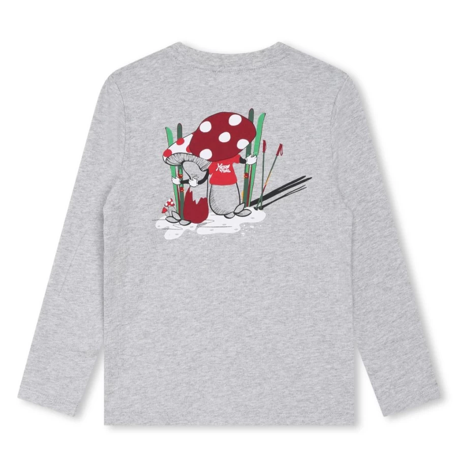 KIDS21 Grey Long Sleeve T-Shirt for Kids - Comfortable Cotton Tee