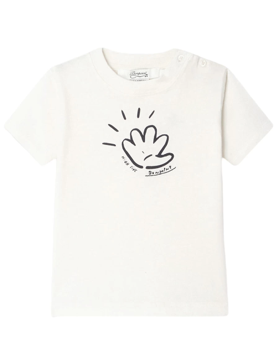 KIDS21 White Tom Graphic T-Shirt for Kids - Soft Cotton Tee with Fun Print