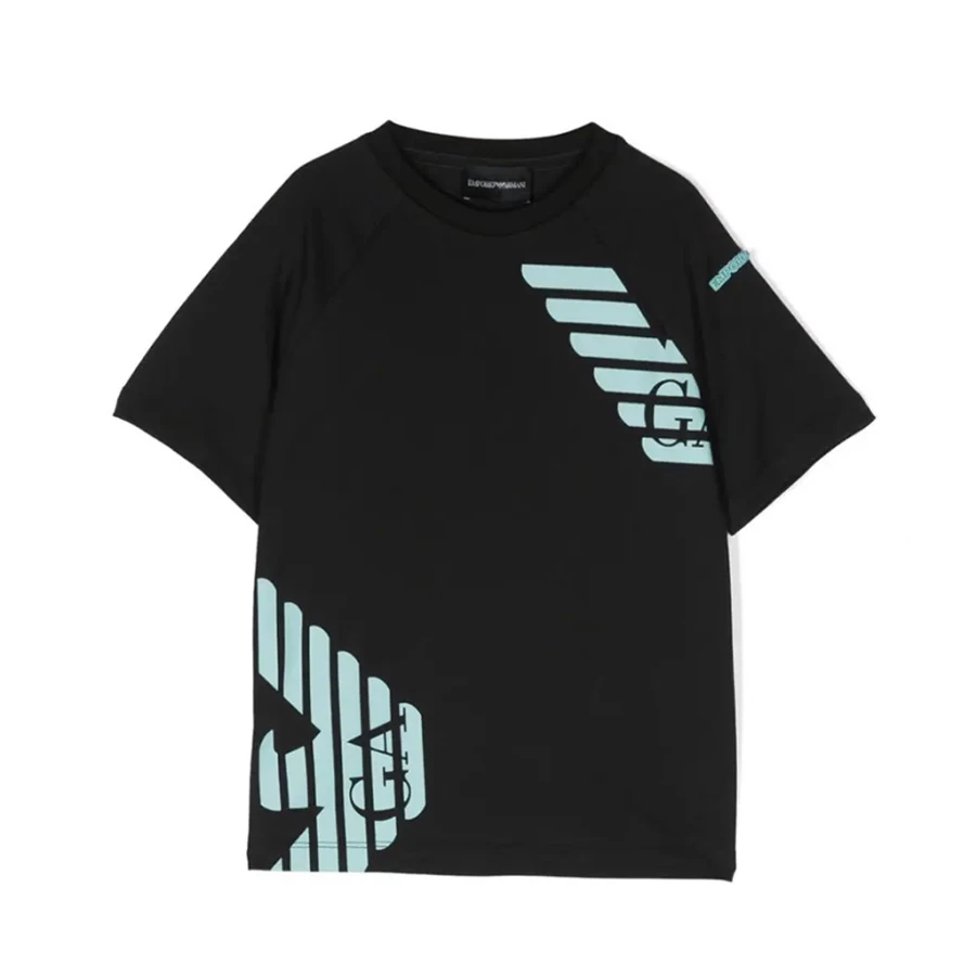 "KIDS21 Black Short Sleeve T-Shirt for Kids - Comfortable Cotton Tee"