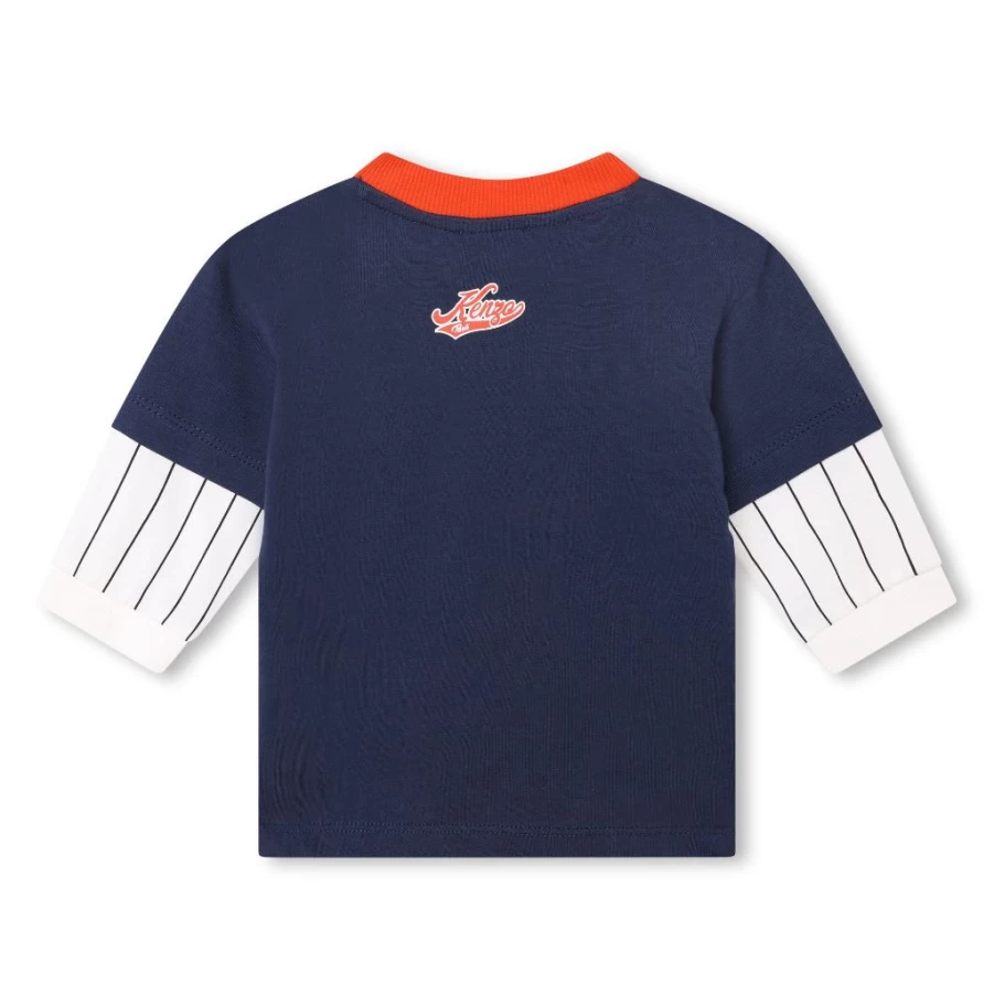 KIDS21 Navy Long Sleeve T-Shirt for Kids - American Typo Graphic Tee
