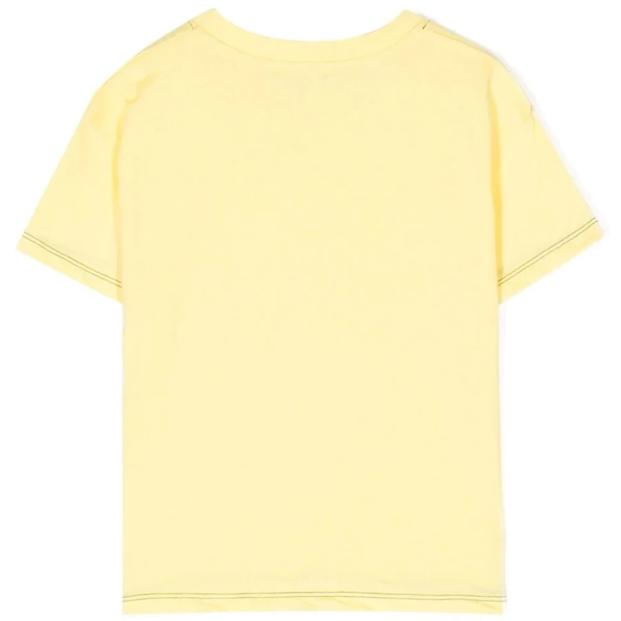 "KIDS21 Yellow Contrast Stitch Short Sleeve T-Shirt for Kids"