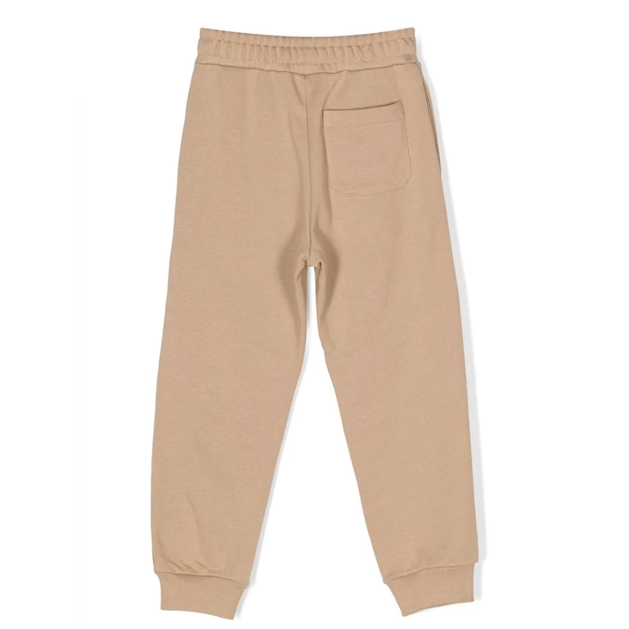 KIDS21 Brown Logo Joggers for Kids - Comfortable Cotton Jogger Pants with Embroidered Logo