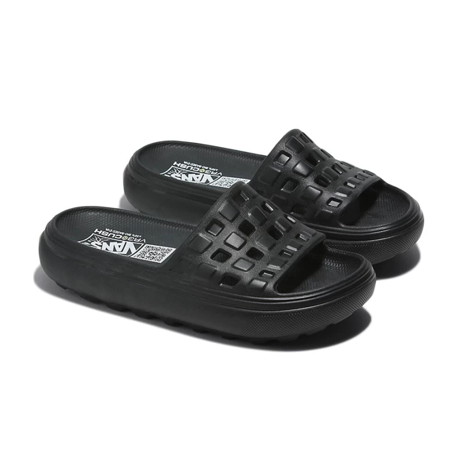 KIDS21 Black Slide-On VR3 Cush Sandal for Kids - Comfortable & Durable