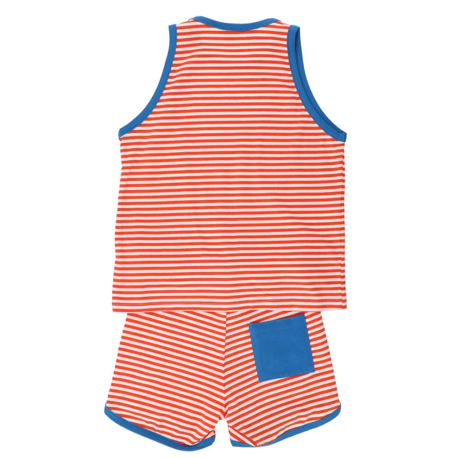 "KIDS21 Red Tank Top and Shorts Set for Kids - Comfortable Summer Outfit"