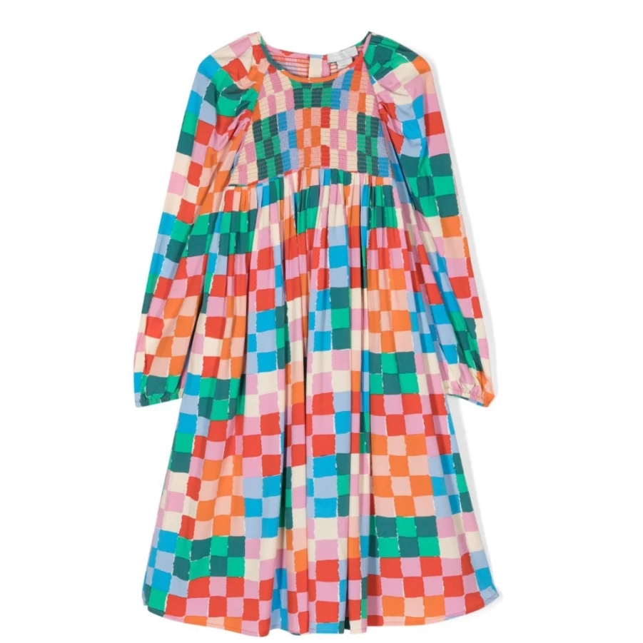 KIDS21 Multi-Colored Checkered Dress for Kids - Vibrant Plaid Pattern Dress