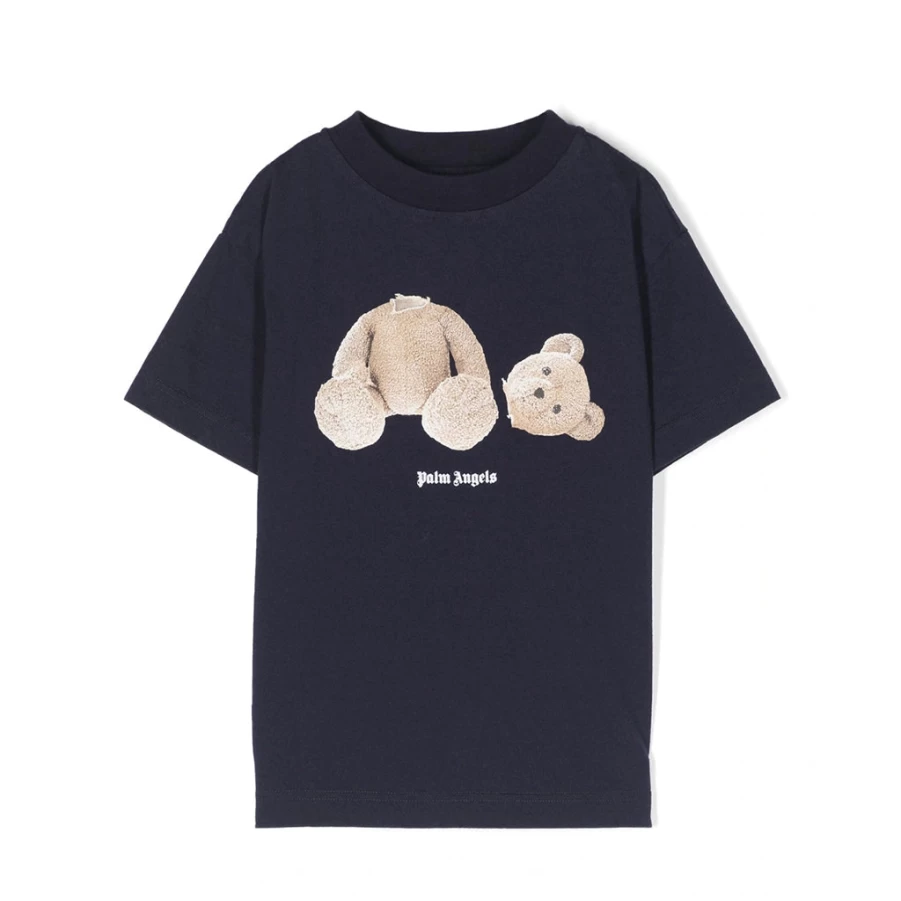 KIDS21 Navy Blue Bear Graphic T-Shirt for Kids - Soft Cotton Casual Tee