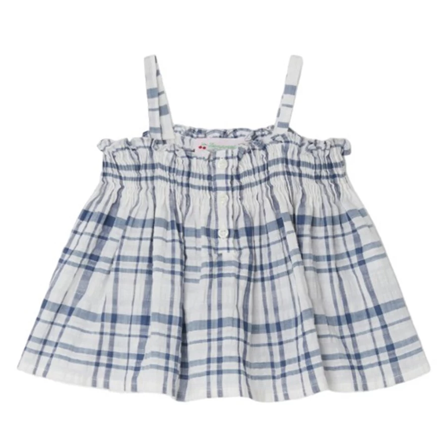 "KIDS21 Light Blue Abricot Smock Blouse for Girls"