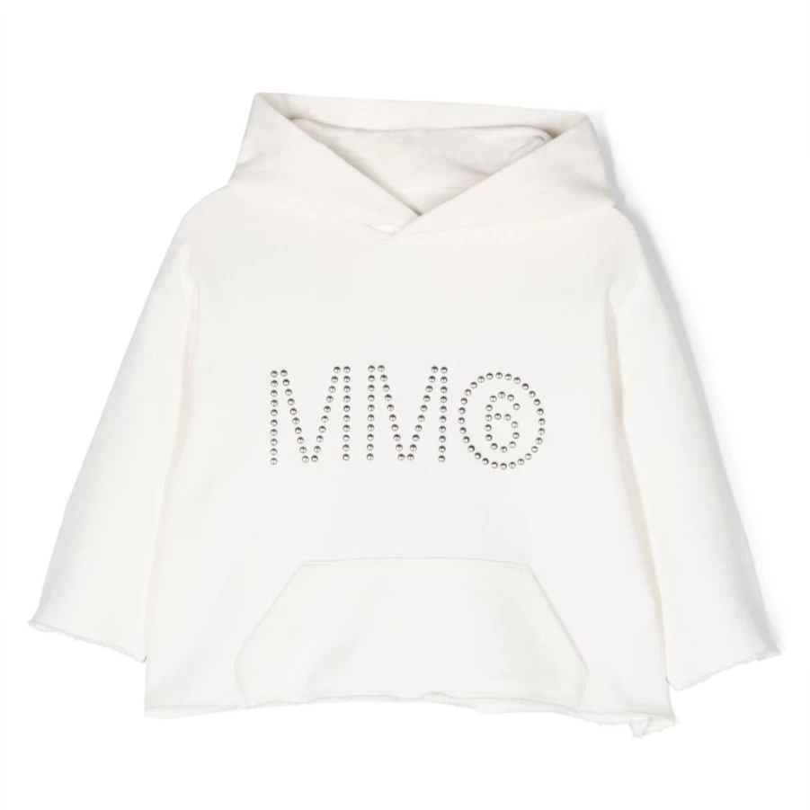 KIDS21 White Logo Hooded Sweatshirt for Kids - Comfortable Pullover Hoodie