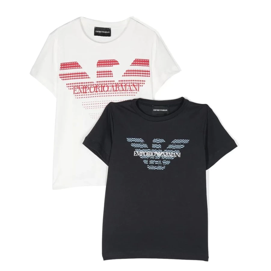 "KIDS21 Navy Blue Kids' T-Shirt Set - 2-Pack Cotton Tees for Boys & Girls"