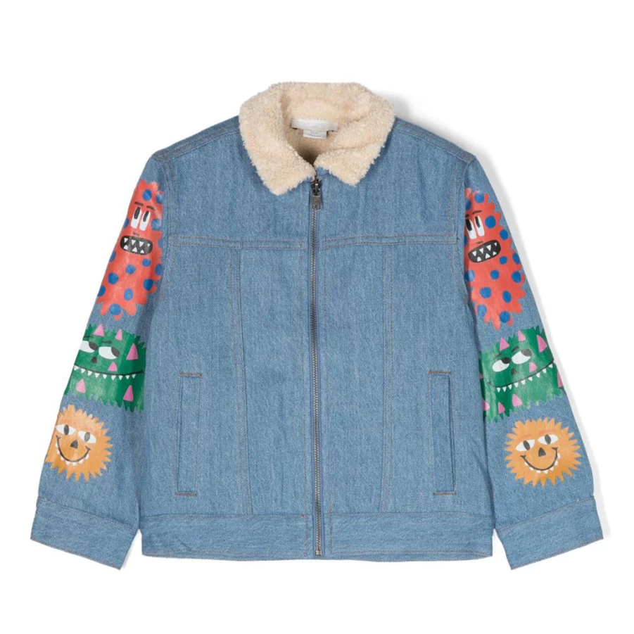 KIDS21 Blue Monsters Denim Jacket for Kids - Stylish & Comfortable