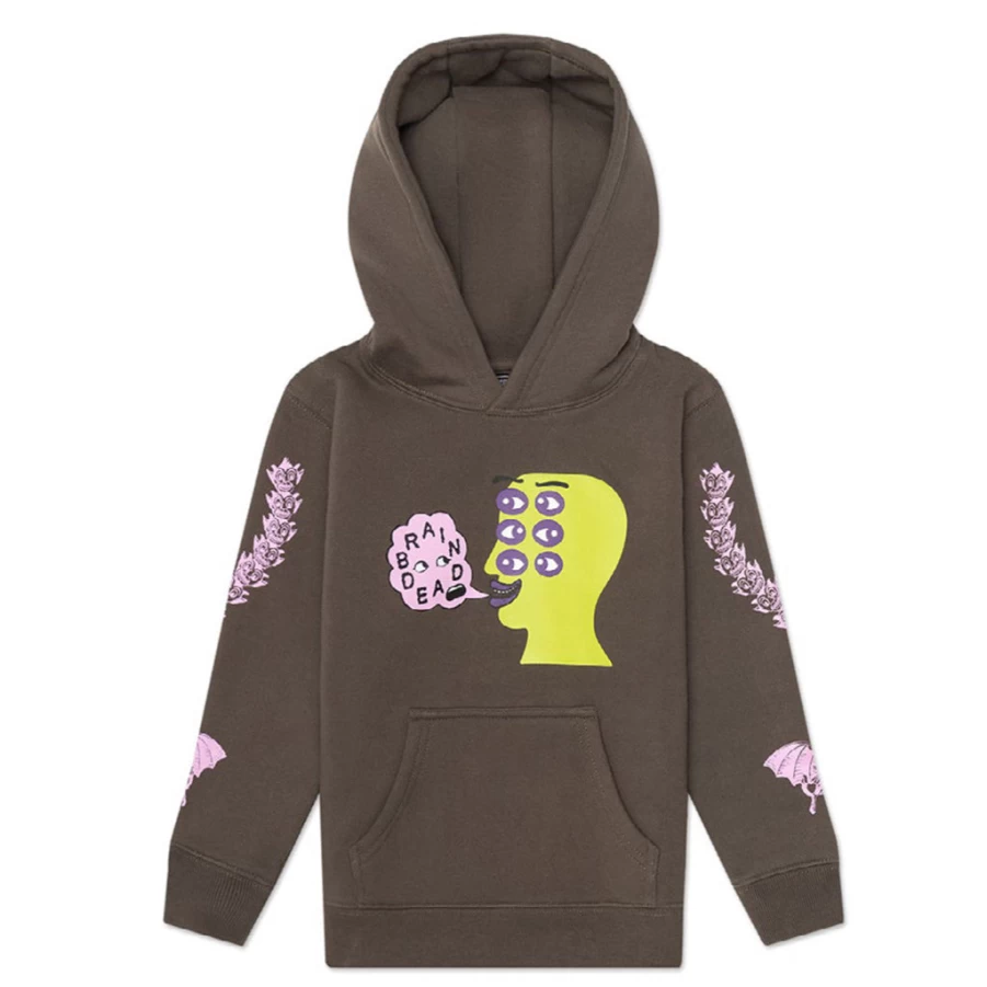 "KIDS21 Olive Kids Hooded Sweatshirt - Eye See You Fun Graphic Pullover"