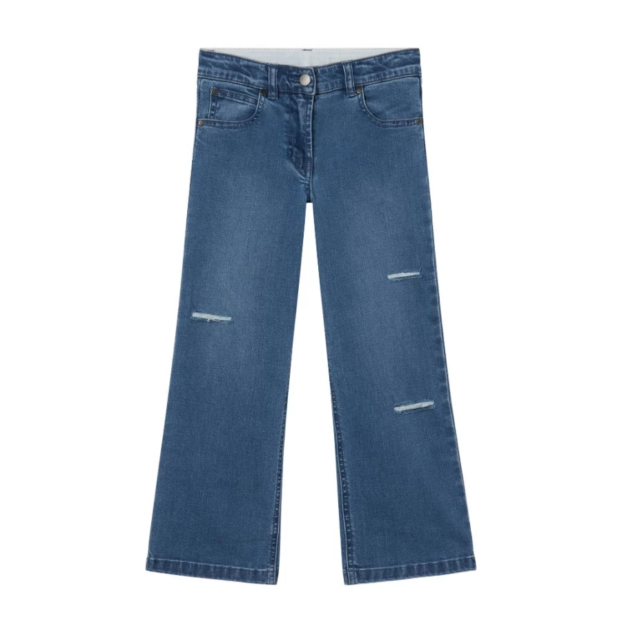KIDS21 Blue Wide Leg Denim Trousers for Comfortable Stylish Wear