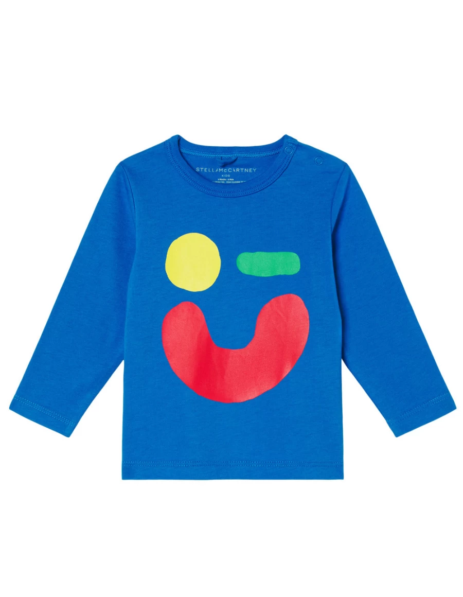 "KIDS21 Blue Geometric Shapes Graphic T-Shirt for Kids"