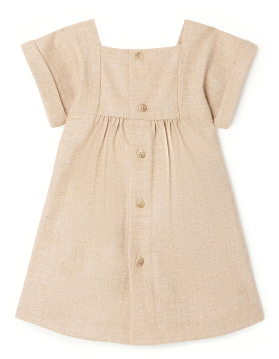 KIDS21 Girls' Peach Pais Dress - Floral Summer Dress for Kids