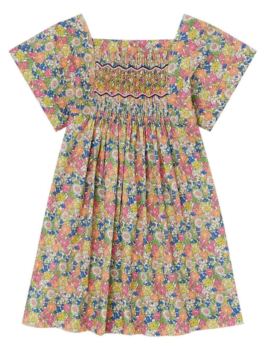 KIDS21 Paisley Print Liberty Dress for Kids - Multi-Colored Floral Pattern