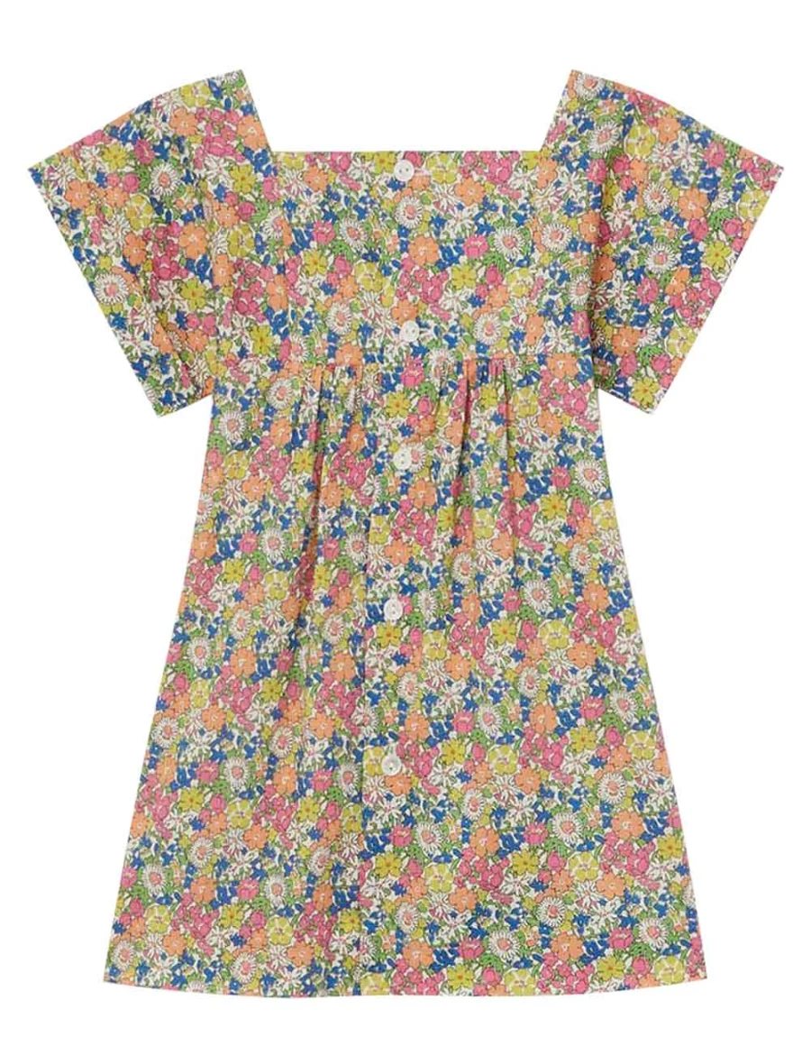 KIDS21 Paisley Print Liberty Dress for Kids - Multi-Colored Floral Pattern