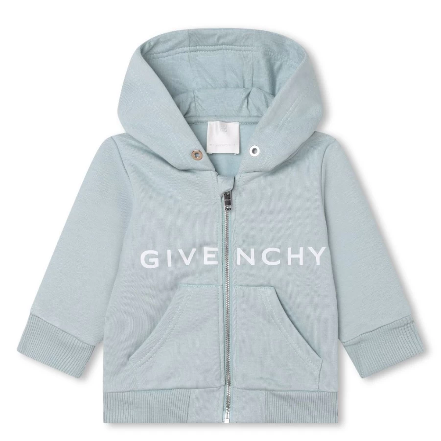 KIDS21 Green Logo Embroidered Sweat Jacket for Kids - Comfortable Cotton Blend Hoodie