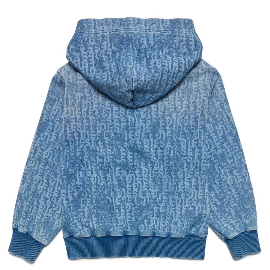 "KIDS21 Indigo Stonewashed Hoodie for Kids - Soft Washed Effect Pullover"