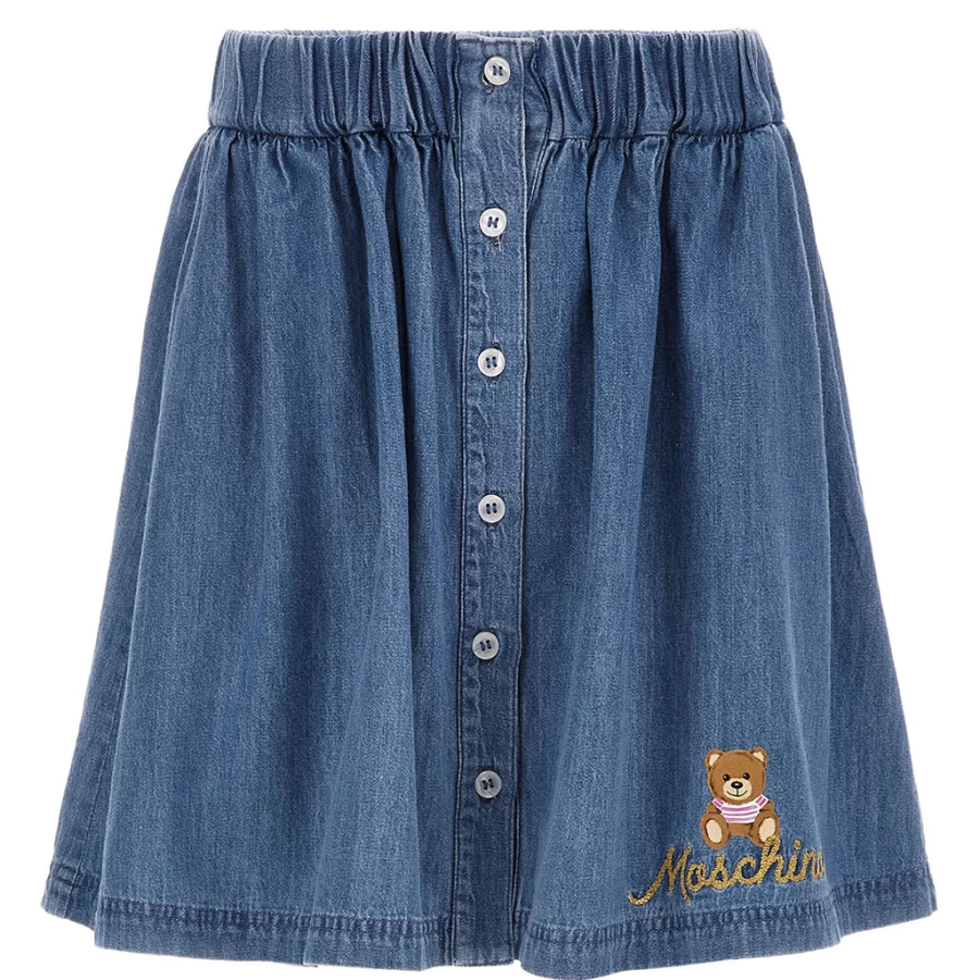 "KIDS21 Blue Toy Bear Skirt for Kids - Adorable Plush Bear Design"