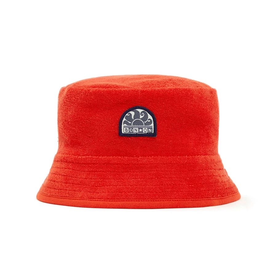 KIDS21 Red Bucket Hat for Kids - Sundek Style Sun Protection Summer Hat