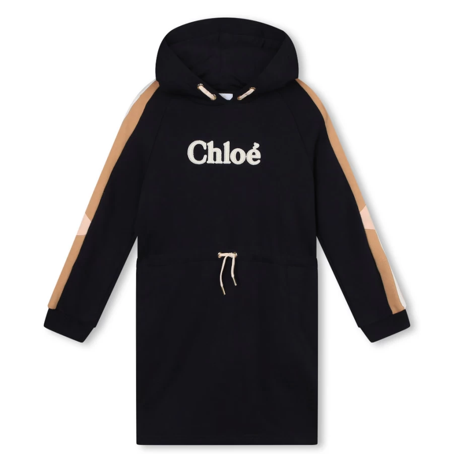KIDS21 Navy Blue Hooded Dress for Kids - Stylish & Comfortable Pullover Dress