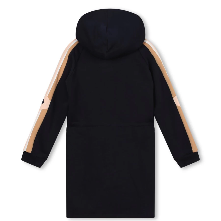 KIDS21 Navy Blue Hooded Dress for Kids - Stylish & Comfortable Pullover Dress