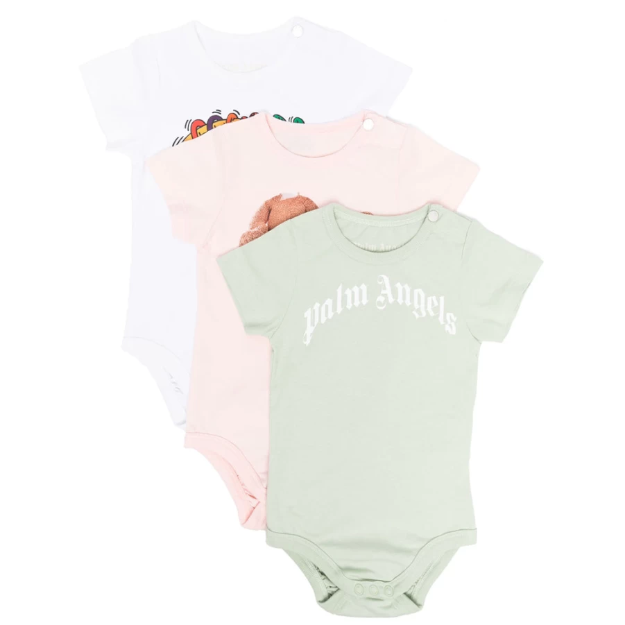 KIDS21 Tri-Pack Multi-Colored Bodysuit Set for Kids