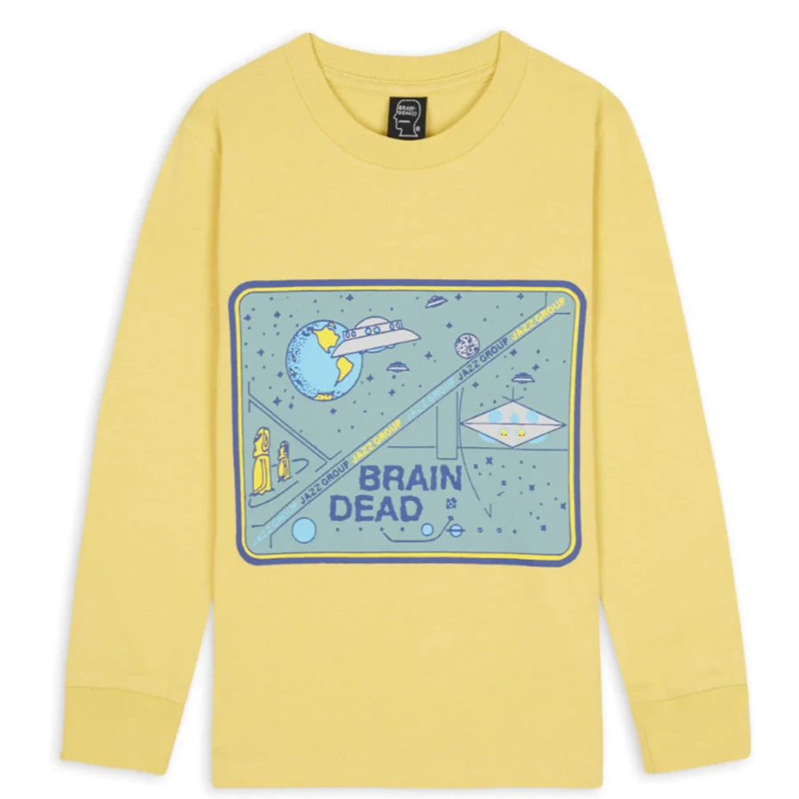 KIDS21 Yellow Galaxy Themed Long Sleeve Kids Shirt for Boys & Girls